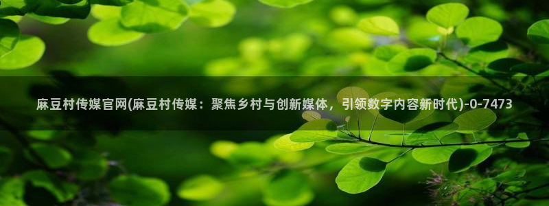 mdpud麻豆传媒官网pub:麻豆村传媒官网(麻豆村传媒:聚焦乡村与创新媒体,引领数字内容新时代)