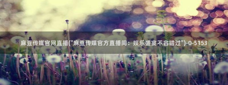 麻豆传媒官网软件:麻豆传媒官网直播(\